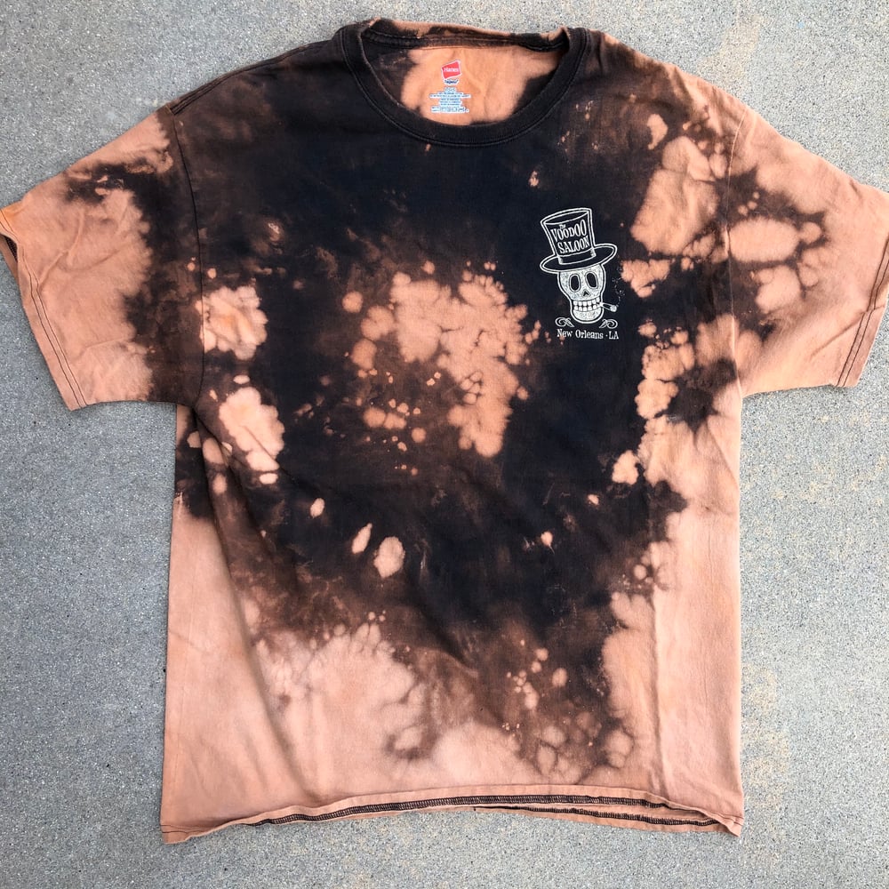 Image of Custom Bleached New Orleans Voodoo Saloon Tee