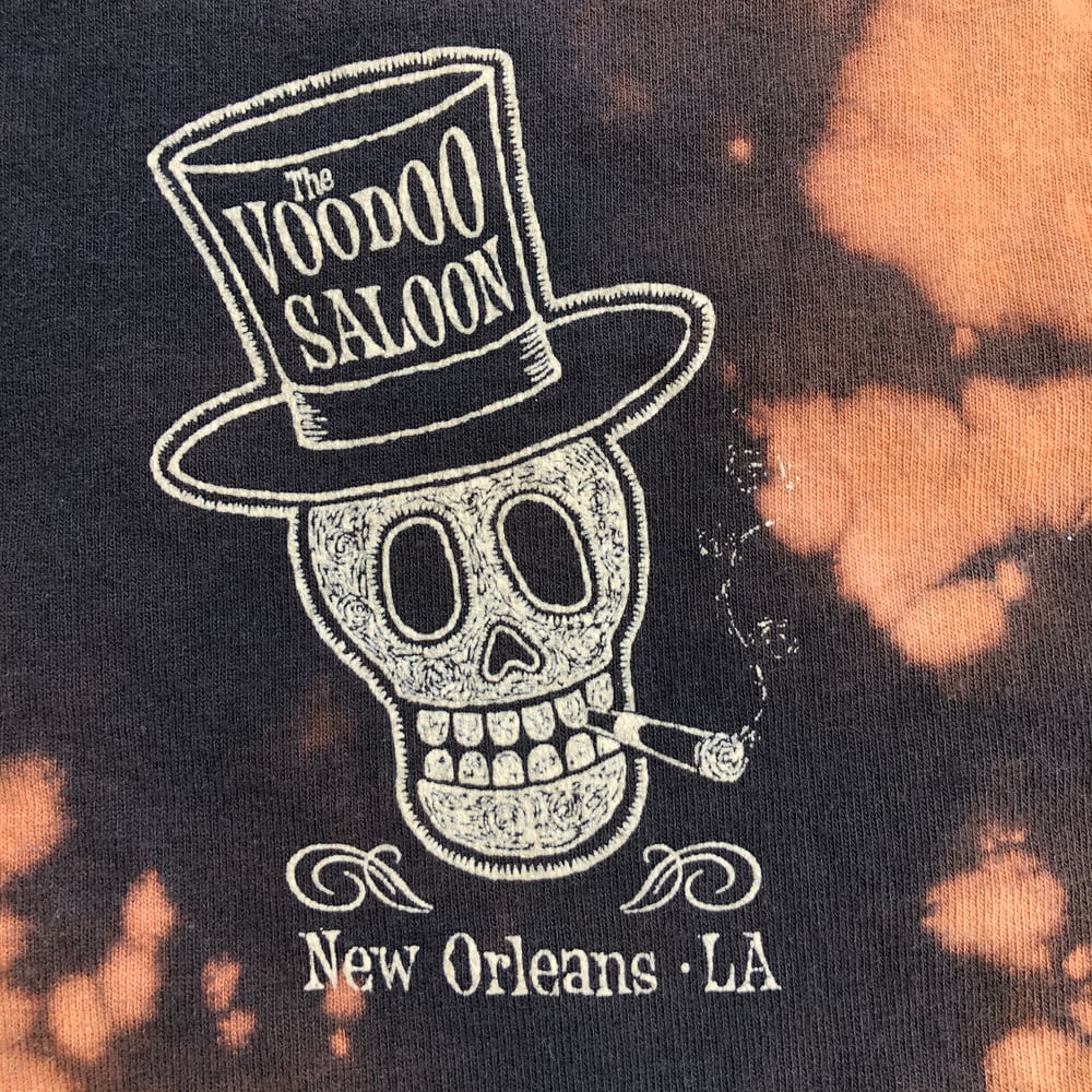 Image of Custom Bleached New Orleans Voodoo Saloon Tee