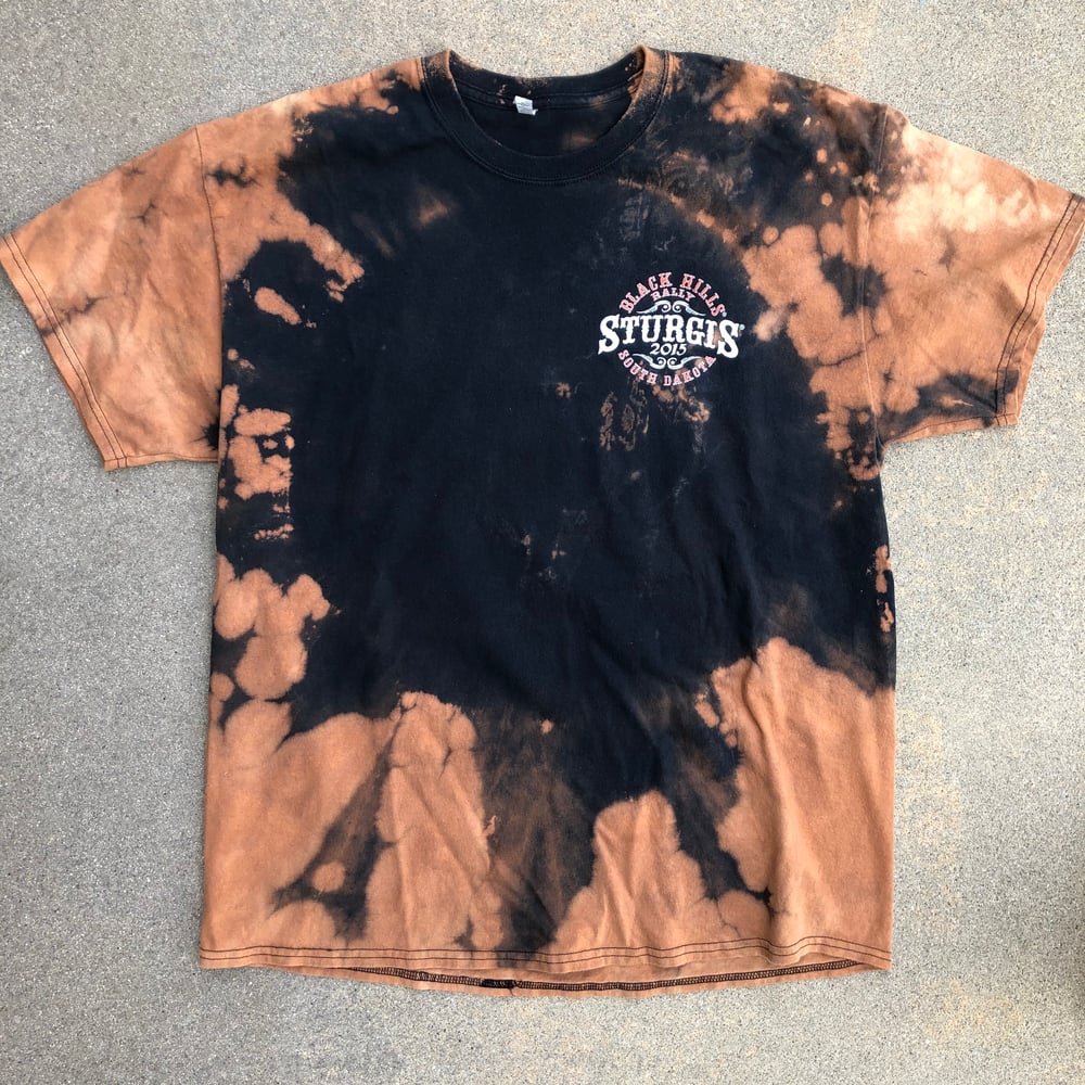 Image of Custom Bleached 2015 Sturgis Motorcycle Rally Tee