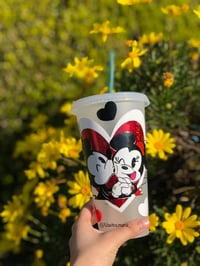 Mickey & Minnie Heart Cold Cup 