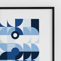 Image 3 of Monochromatic Machine in Blue Art Print