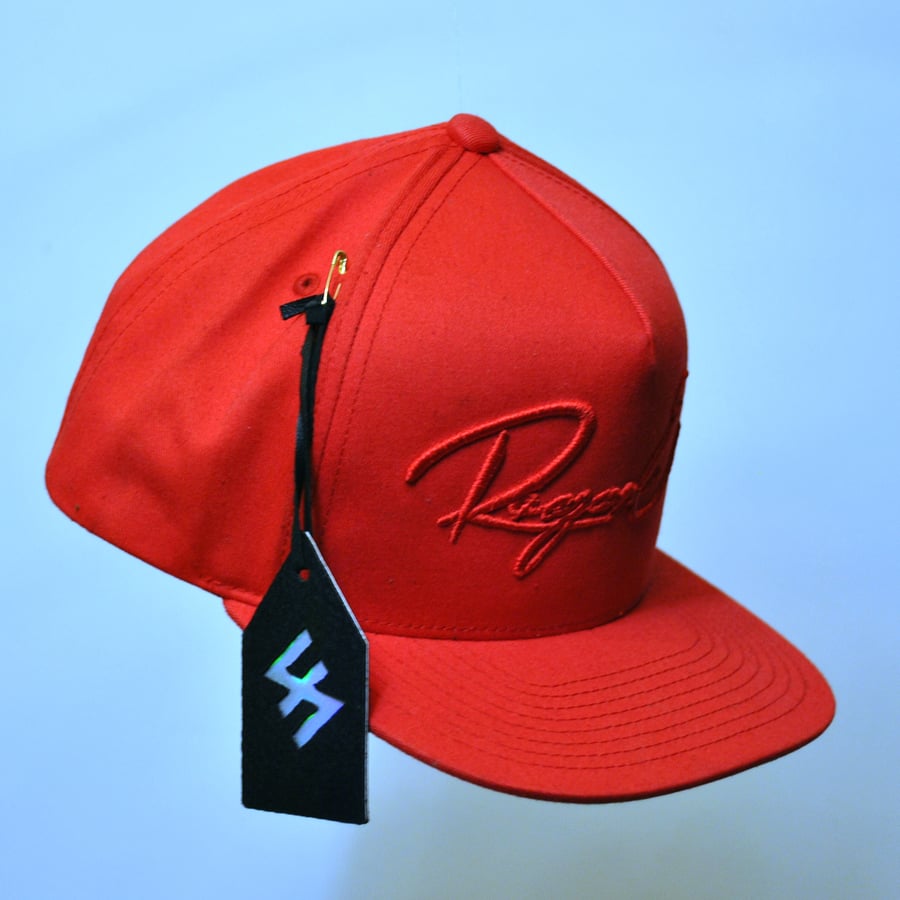 Image of Basic Essential 5-panel Cap Red on Red