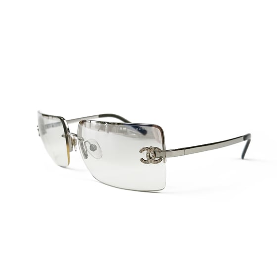 Image of Chanel CC Crystal Frameless Sunglasses