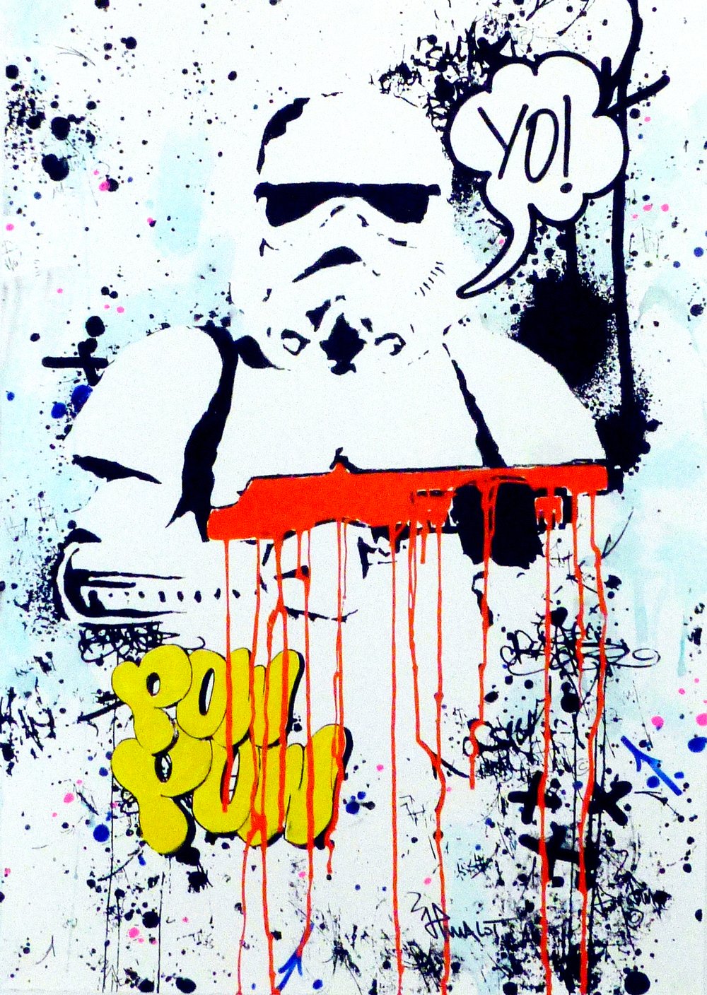 YO! Stormtrooper. (Orange edition hand painted, signed)