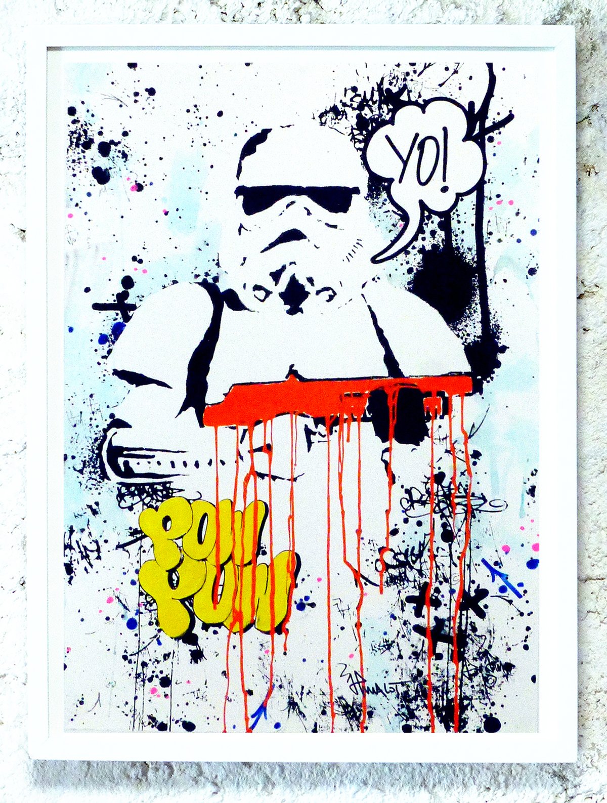 Image of YO! Stormtrooper. (Orange edition hand painted, signed)