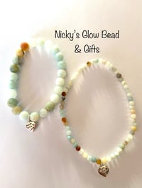 Image 1 of Frosted Natural Amazonite  Well Being Beads