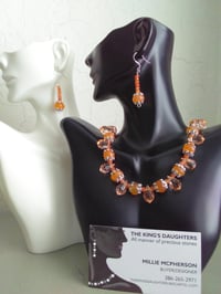 Image 2 of SWAROVSKI TEARDROP BEADS W/CARNELIAN AND HEMATITE