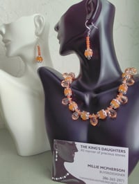 Image 4 of SWAROVSKI TEARDROP BEADS W/CARNELIAN AND HEMATITE