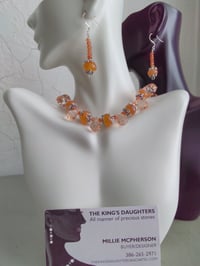 Image 5 of SWAROVSKI TEARDROP BEADS W/CARNELIAN AND HEMATITE