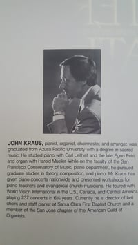 Image 3 of  John F. Kraus'  Nobody Knows Recording