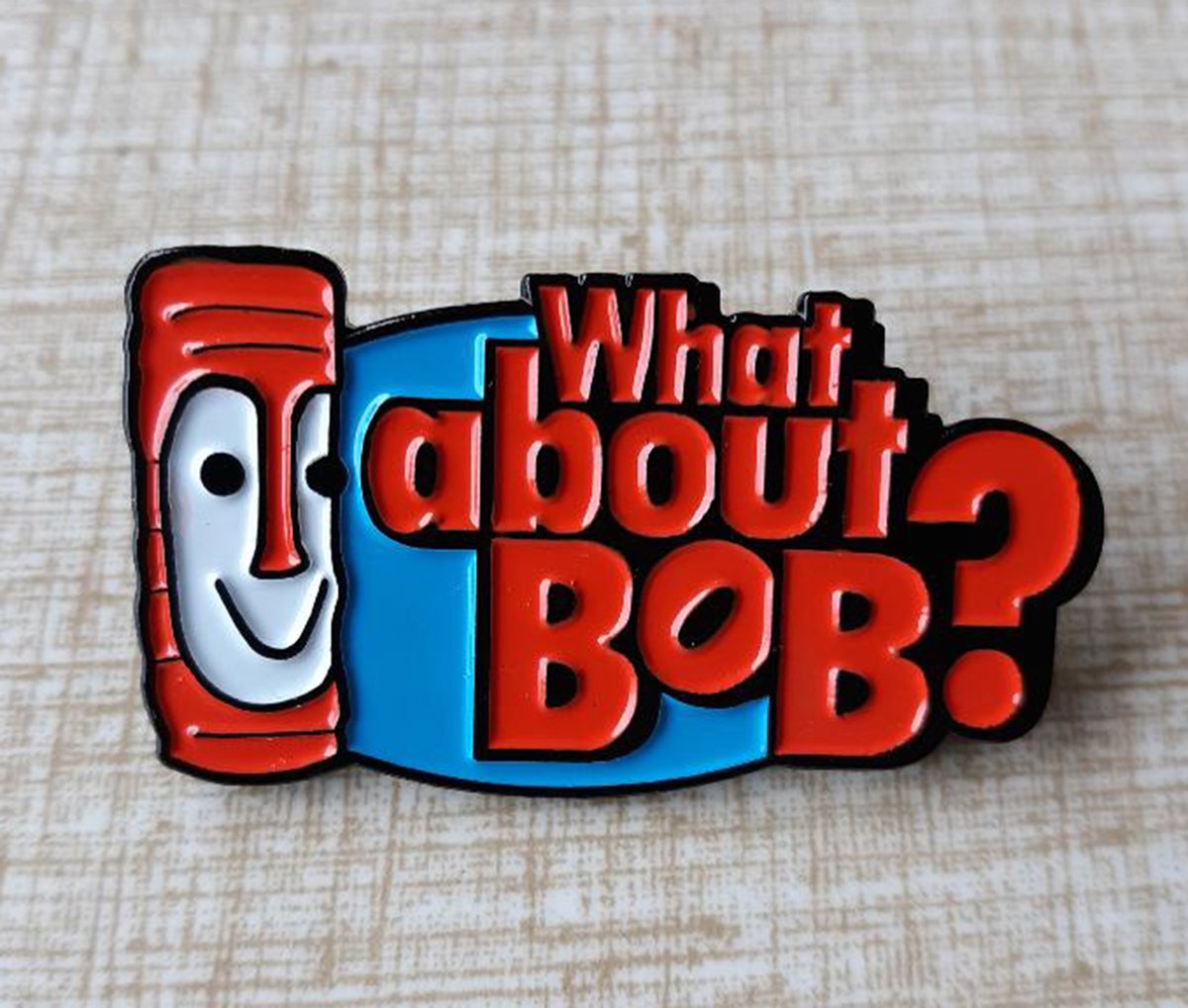 WHAT ABOUT BOB? 1.75" Tiki Bob Soft Enamel Pin!
