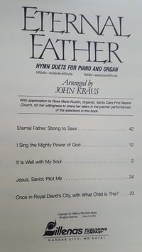 Image 2 of Eternal Father (piano/organ duet book)