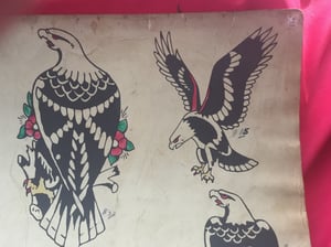 Image of Vintage Zeis production tattoo flash sheet antique