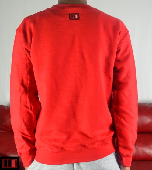 Image of " Atlanta Dialect " Red sweatshirt (black, grey )