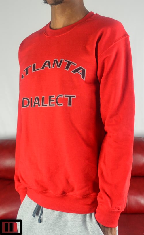 Image of " Atlanta Dialect " Red sweatshirt (black, grey )