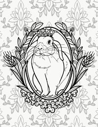 Image 1 of Gemstone Tattoo Coloring Book Volume 1 - Rabbits