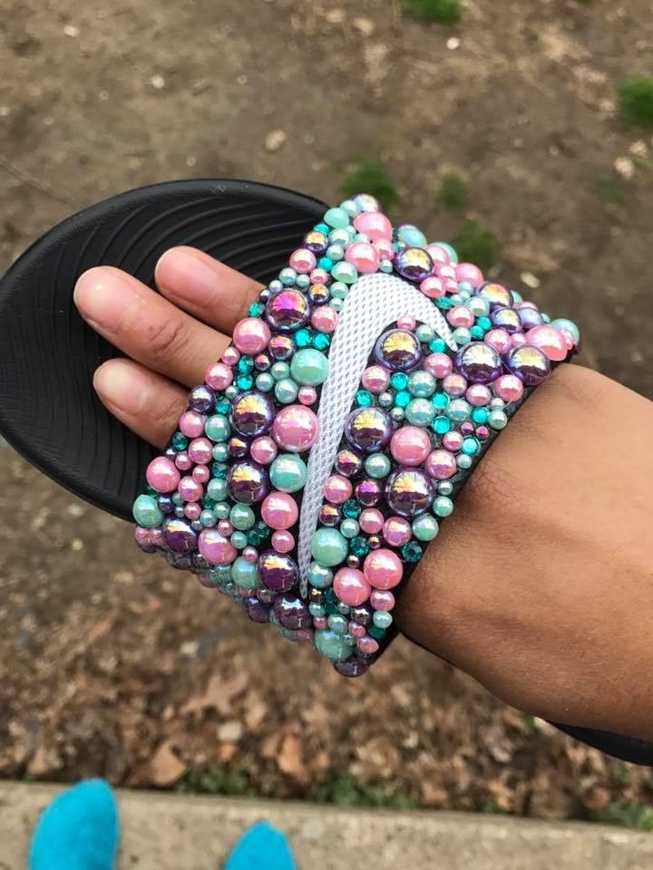 Diy bling nike sales slides