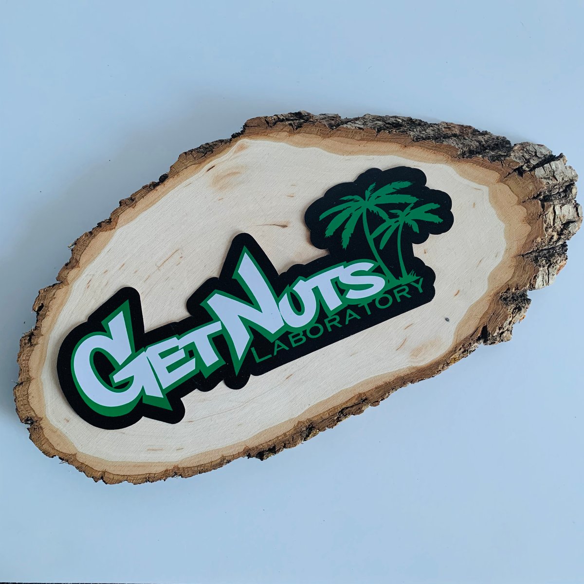 Image of Get Nuts Lab Logo Sticker (Black back) 