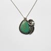 Turquoise Floral Sterling Silver Necklace