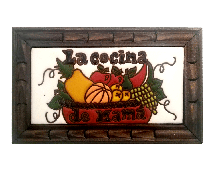 Image of La Cocina De Mami Rectangle Wooden Frame