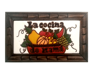 Image of La Cocina De Mami Rectangle Wooden Frame