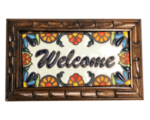 Image of Welcome Rectangle Wooden Frame