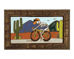 Image of "Biker 4 Life" Rectangle Wood Frame
