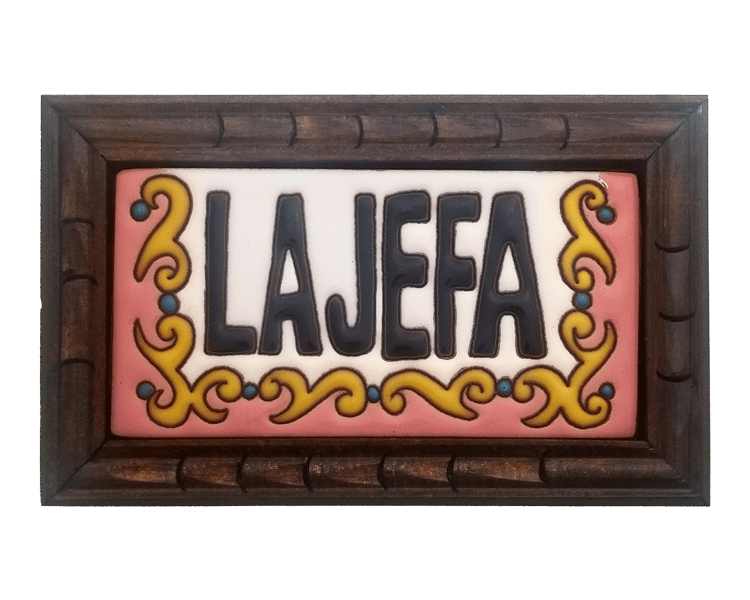 Image of La Jefa Rectangle Wood Frame