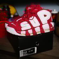 Image 1 of Supreme Air More Uptempo Red