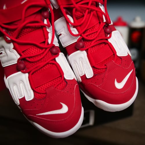 Image of Supreme Air More Uptempo Red