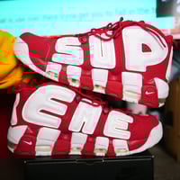 Image 4 of Supreme Air More Uptempo Red