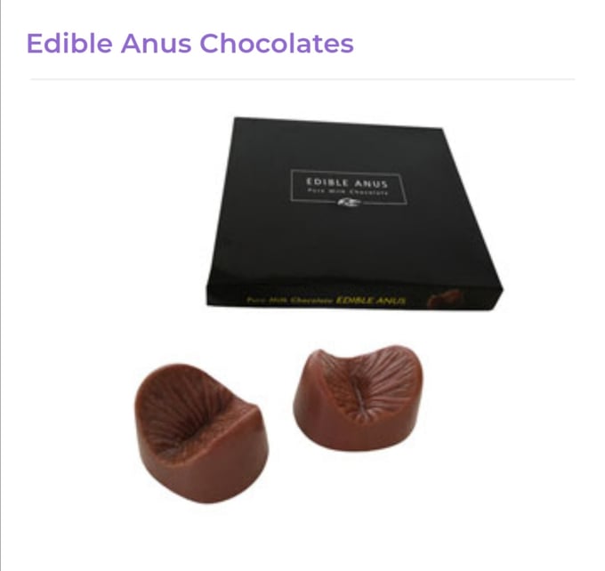 Image of Edible Anus Chocolates