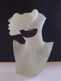 Image 5 of Brown Leather Crescent Ear-Rings  (1)