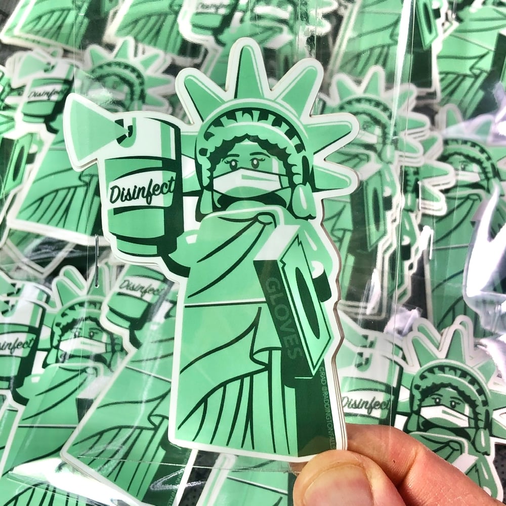 Liberty & Disinfectant Stickers - 4 pack