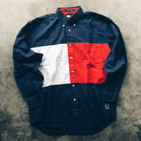 Image 2 of Original 90’s Tommy Hilfiger Big Flag Button-Up.