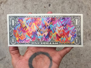 Image of Heart dollar sticker 