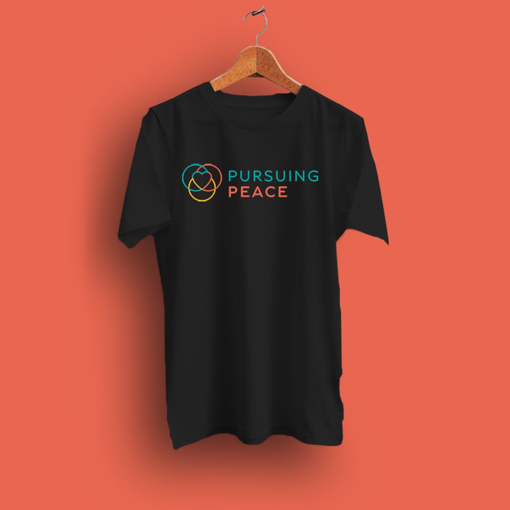 Image of Black Pursuing Peace Stacked T-Shirt