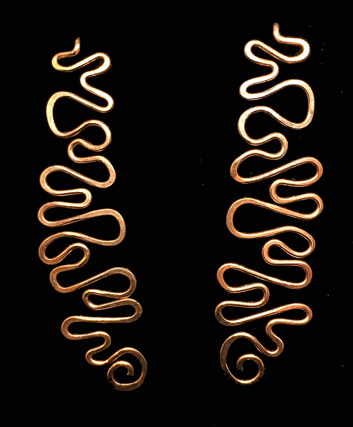 Image of Squiggle Earrings in Yellow Gold-Filled