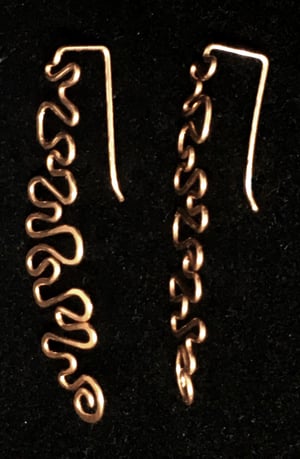 Image of Squiggle Earrings in Yellow Gold-Filled