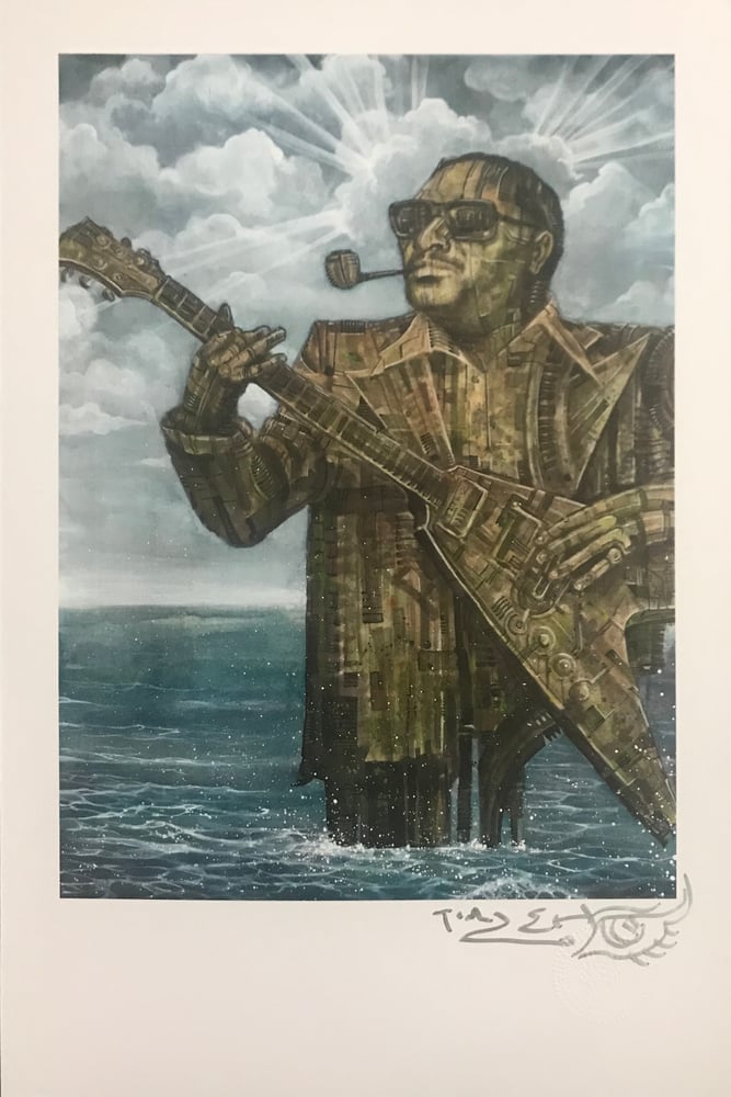 Image of Tim Lehi “Albert King Blues Monolith” Signed Poster