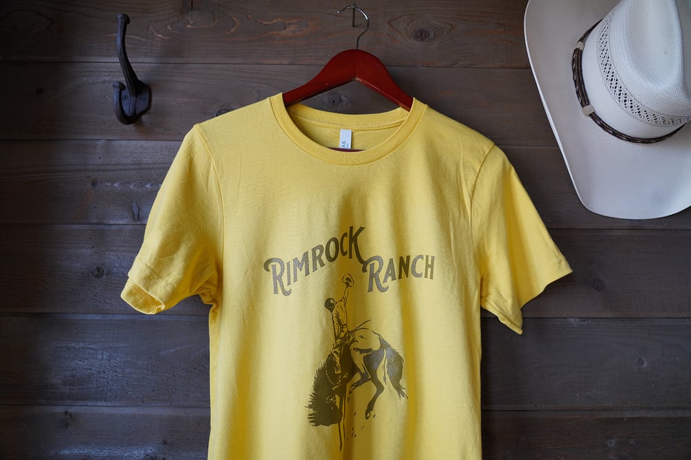 Image of Bronc Rider Tee - Old Gold on Gold