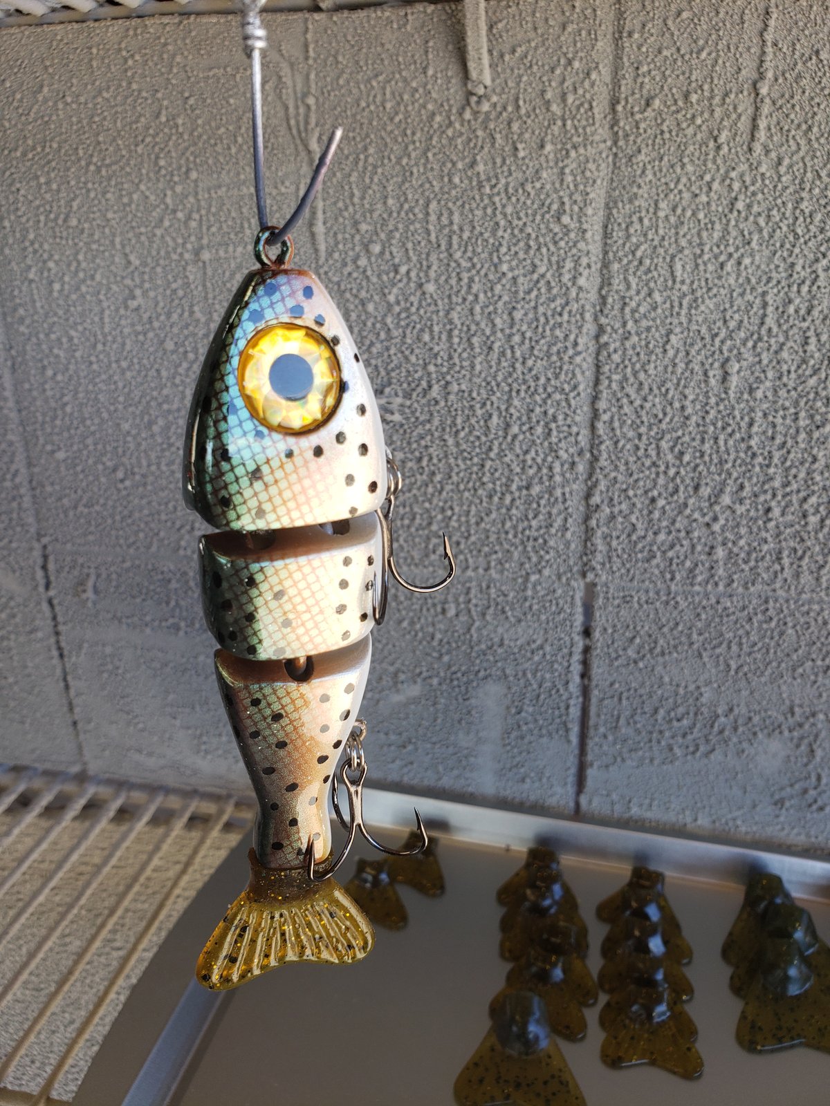 5 inch Stubby. Green Scale Dark Trout. | Triple Trout