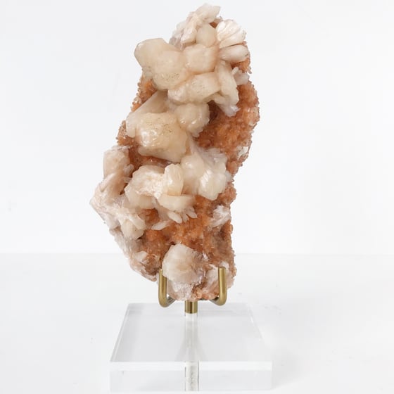 Image of Heulandite no.02 + Lucite and Brass Stand