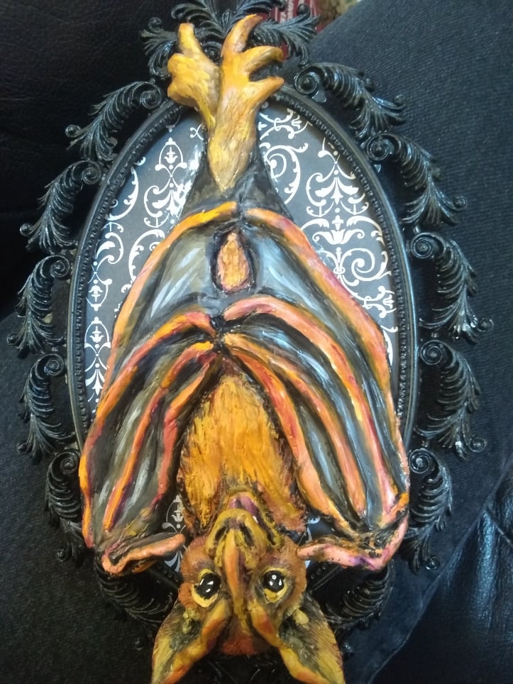 Image of Brown Bat Sculpture