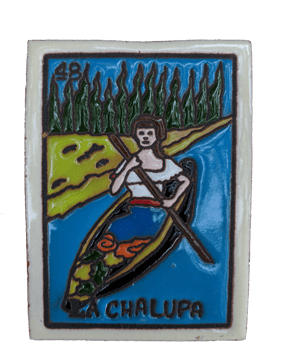 Image of La Chalupa Loteria Wooden Frame