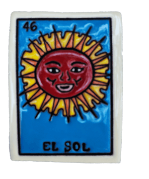 Image of El Sol Loteria Wooden Frame