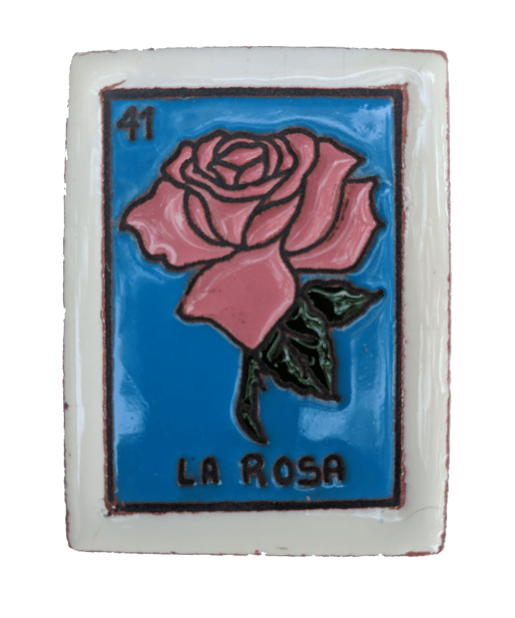 Image of La Rosa Loteria Wooden Frame