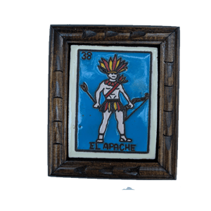 Image of El Apache Loteria Wooden Frame