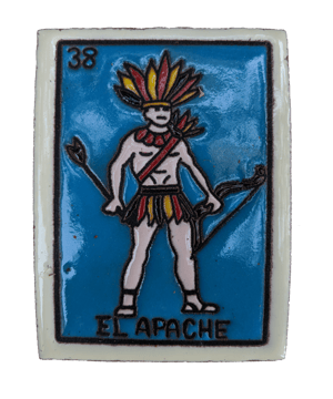 Image of El Apache Loteria Wooden Frame