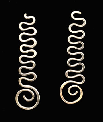 Image of Squiggle Earrings in Sterling Silver